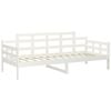 vidaXL Day Bed White Solid pine wood, plywood Twin