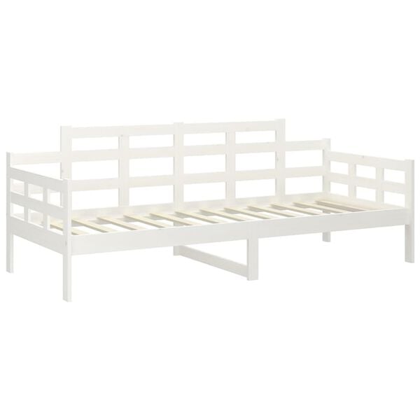 vidaXL Day Bed White Solid pine wood, plywood Twin