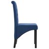 vidaXL Dining Chair Set of 2 Blue Fabric, Rubber wood Standard