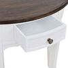vidaXL Console Table White body with brown top MDF and Pine Compact