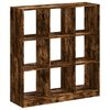 vidaXL Bookcase Smoked Oak Engineered Wood Compact Bookcase