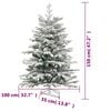 vidaXL Artificial Hinged Christmas Tree 150 LEDs & Flocked Snow 59.1"