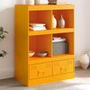 vidaXL Highboard Mustard yellow Cold-rolled steel 26.4 x 15.4 x 37.4 in