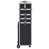 vidaXL Make-up Trolley Aluminium Black