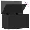 vidaXL Storage Box Black Engineered Wood Medium Storage Box