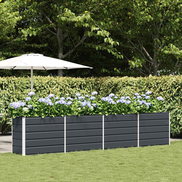 vidaXL Planter Anthracite 480 x 50 x 45 cm Galvanised Steel