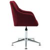 vidaXL Dining Chair Wine Red Fabric, Plywood, Steel Medium