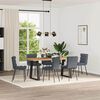 vidaXL Dining Chair Set of 6 Dark Gray
