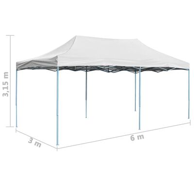 vidaXL Professional Folding Party Tent 118.1"x236.2" Steel White