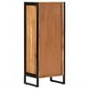 vidaXL Bathroom Cabinet Natural wood with black