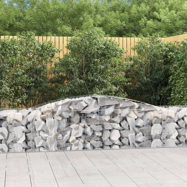 vidaXL Gabion Basket Set of 8 Silver Galvanized Steel