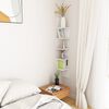 vidaXL Wall Corner Shelf High gloss white Engineered wood Standard