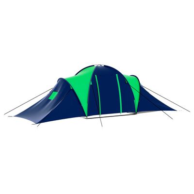Polyester Camping Tent 9 Persons Blue-Green