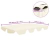 vidaXL Replacement Canopy for Garden Swing Cream 74"/66.1"x57.1"/43.3"