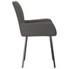 vidaXL Dining Chair Set of 2 Dark Gray Polyester, Metal, Plywood