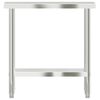 vidaXL Kitchen Work Table 32.5"x11.8"x33.5" Stainless Steel