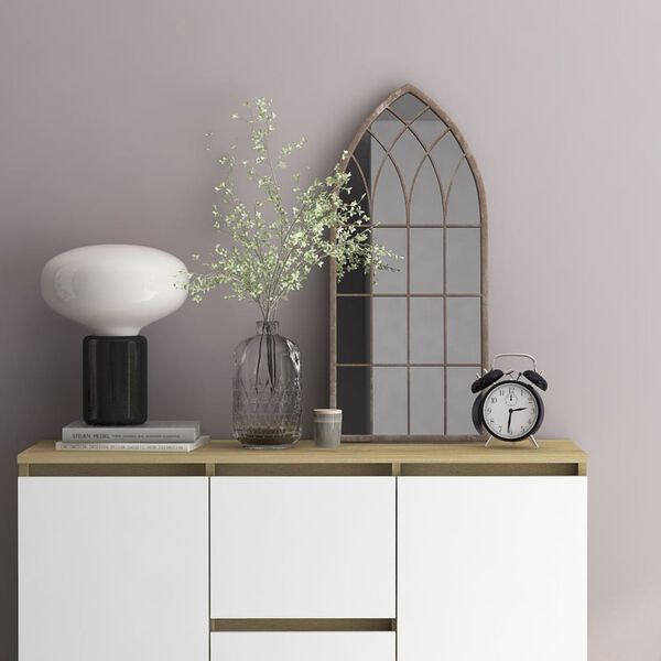 vidaXL Mirror Sand Iron 27.6 x 11.8 in Decorative Inlays Mirror