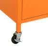 vidaXL Storage Cabinet Orange Steel Medium Height-Adjustable Shelves