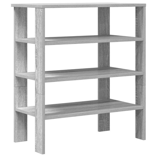 vidaXL Shoe Rack Gray Sonoma Engineered Wood Slim Shoe Rack