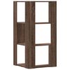 vidaXL Corner Bookcase 3-Tier Brown Oak 19.7x19.7x40.2" Engineered Wood