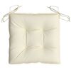 vidaXL Chair Cushion Set of 4 Cream White Oxford Fabric Medium