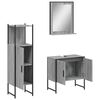 vidaXL Bathroom Cabinet Set Grey sonoma Engineered wood Medium