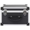 vidaXL CD Case for 40 CDs Aluminum ABS Black