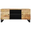 vidaXL TV Cabinet Black Solid mango wood Medium TV Cabinet Rectangular