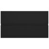 vidaXL Sink Cabinet With Basin Black and White Engineered Wood, Ceramic