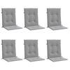 vidaXL Lowback Chair Cushion Set of 6 Grey Oxford fabric (100% polyester)
