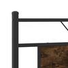 vidaXL Bed Frame Smoked Oak Steel, Engineered Wood Super King Bed Frame