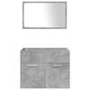 vidaXL Bathroom Furniture Set Concrete Grey Engineered wood, Ceramic