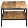 vidaXL Coffee Table Natural wood with black frame