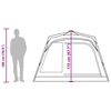 vidaXL Camping Tent Cabin 4-Person Gray and Orange Quick Release