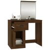 vidaXL Dressing Table Brown Oak Engineered Wood, Acrylic Dressing Table