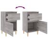 vidaXL Bedside Cabinet Set of 2 Grey sonoma