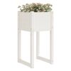 vidaXL Planter White Solid pine wood Medium Planters Planter Square