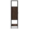 vidaXL Highboard Brown Oak Engineered Wood, Metal 26.8x13.8x54.7 in