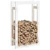  vidaXL Firewood Rack White 23.6x9.8x39.4" Solid Wood Pine