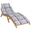 vidaXL Sun Lounger Cushion Grey Check Pattern Oxford fabric (100% polyester)