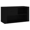 vidaXL Shoe Cabinet Black Engineered Wood Medium Shoe Cabinet