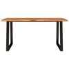 vidaXL Dining Table Wood brown and black
