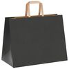 vidaXL Paper Bags 50 pcs with Handles Black 32x17x25 cm