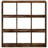 vidaXL Bookcase Smoked Oak Engineered Wood Large Bookcase Rectangular