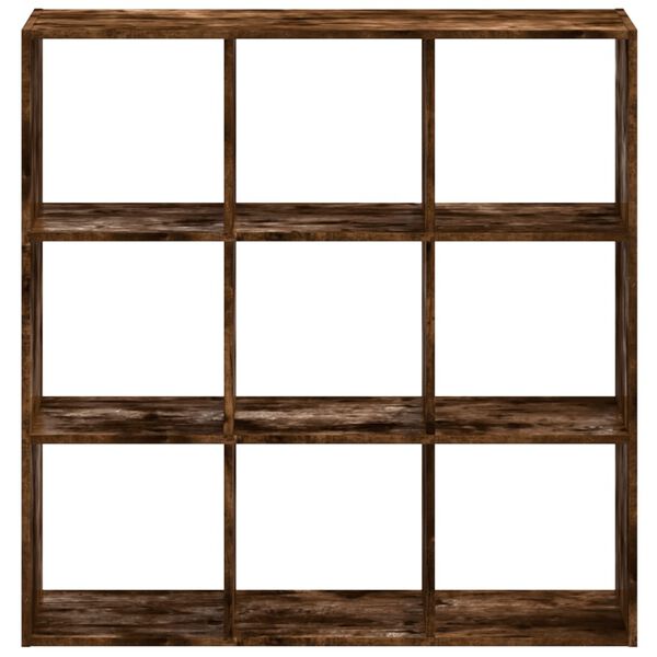 vidaXL Bookcase Smoked Oak Engineered Wood Large Bookcase Rectangular