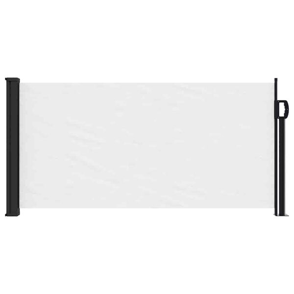 vidaXL Retractable Side Awning White Steel 39.4 x 197.0 in Retractable