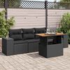 vidaXL Garden Sofa Set Black