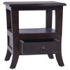 vidaXL Bedside Cabinet Light black coffee Solid mahogany wood