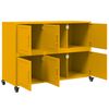 vidaXL Sideboard Mustard Yellow Cold-rolled steel Medium Rollable