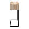 vidaXL Console Table White, Black Engineered wood, Solid pine, Iron Narrow